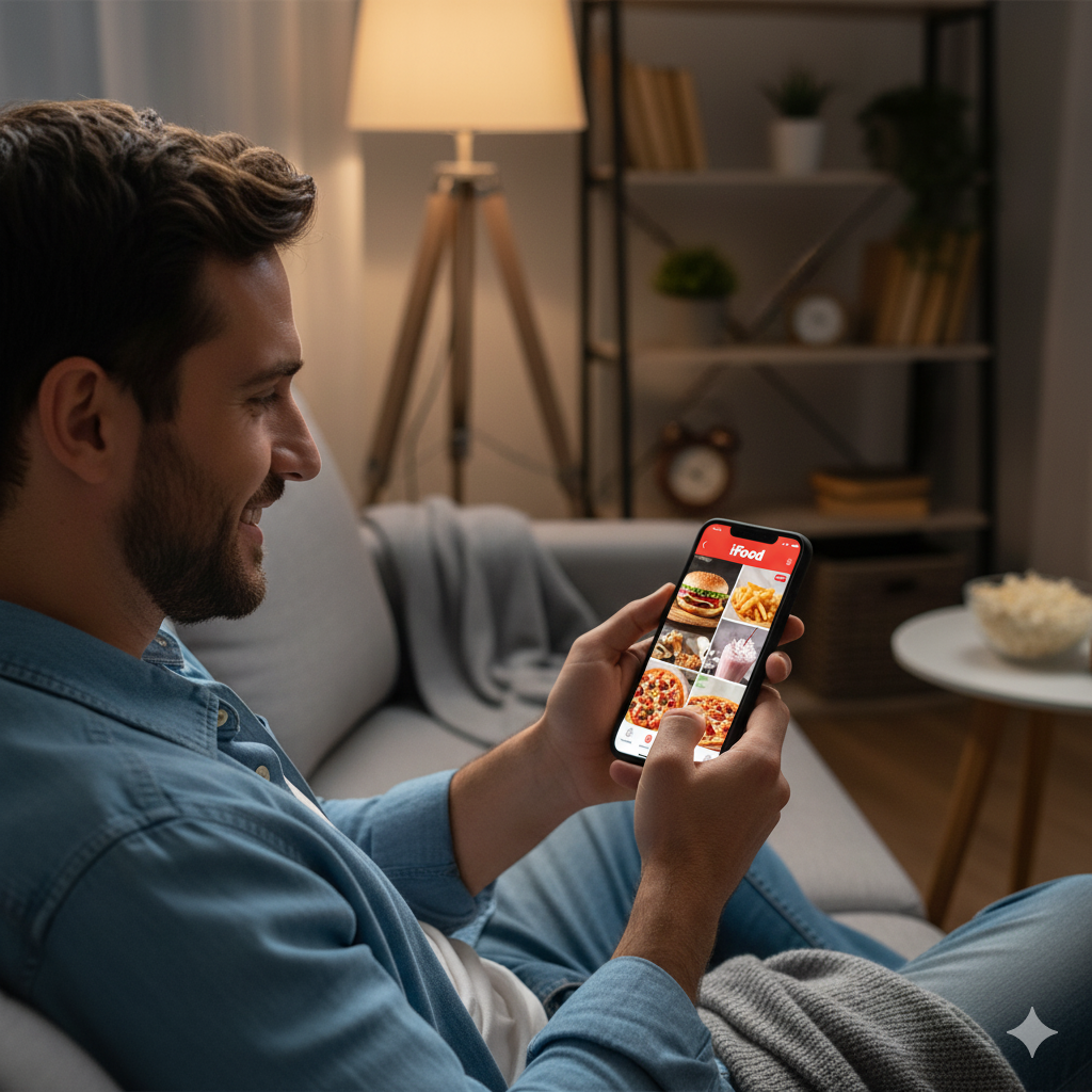 Cliente fazendo pedido na plataforma